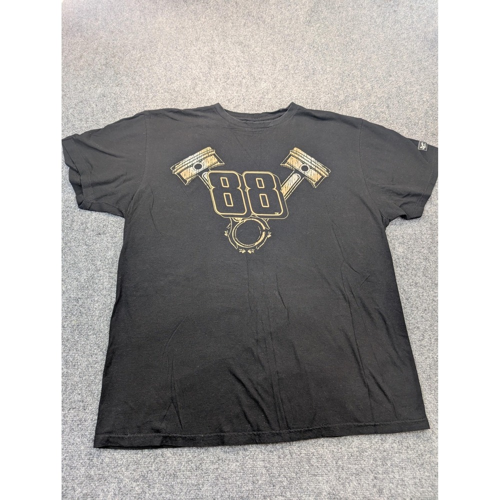 Dale Earnhardt Jr Shirt Mens XL Black NASCAR Racing‎ 88 Graphic Tee Double Sided